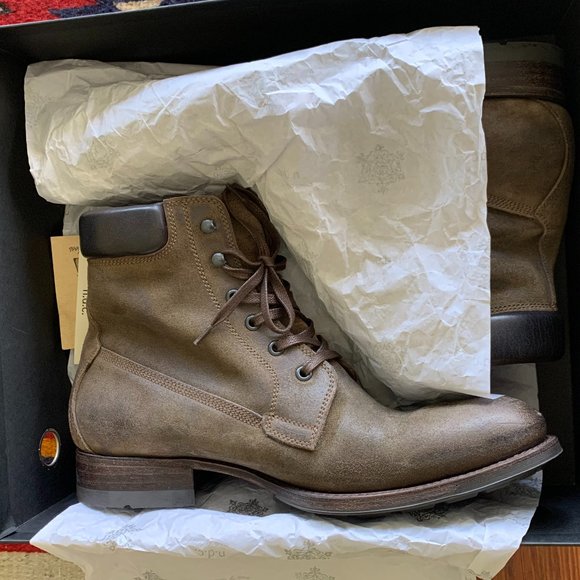 n.d.c. Made by hand Brown Leather Mens Lace up boot NWT